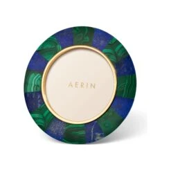 Cassiel Mosaic Lapis And Malachite Round Frame 7 Cassiel Mosaic Lapis And Malachite Round Frame -Home Products Shop 22222532 3