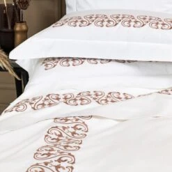 Ornate Medallion Embroidery Duvet Cover -Home Products Shop 3FR6571E3600 BR67 05
