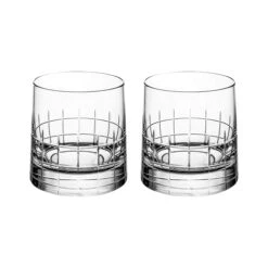 Set Of 2 Double Old Fashioned Glasses Graphik Crystal