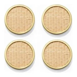 Colette Cane Coasters Set Of 4 9 Colette Cane Coasters Set Of 4 -Home Products Shop Colette Cane Coasters Set of 4 3