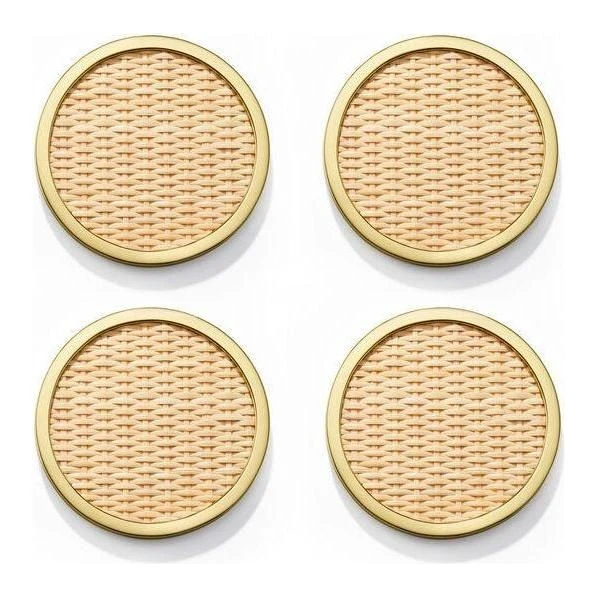 Colette Cane Coasters Set Of 4 5 Colette Cane Coasters Set Of 4 - Image 3