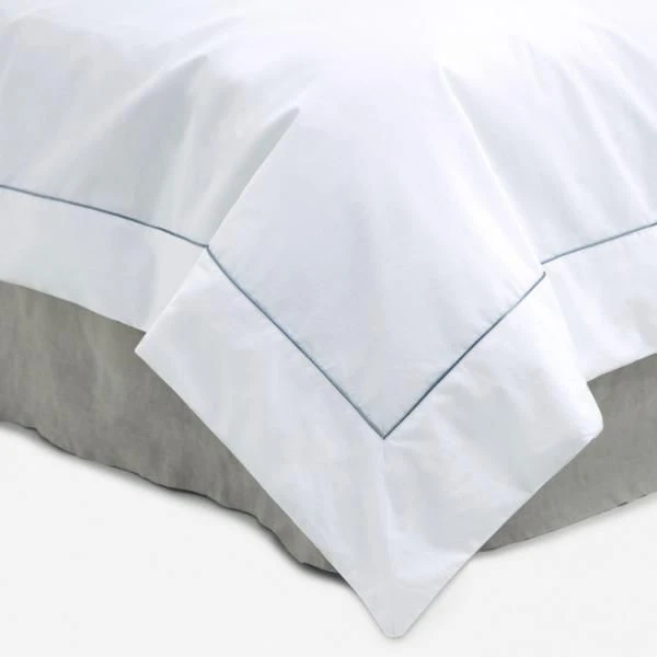 Cotton Percale Flat Sheet With Piping 4 Cotton Percale Flat Sheet With Piping - Image 2