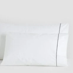 Cotton Percale Pillowcase With Piping