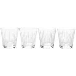 Lalique Lotus Tumblers Set Of 4