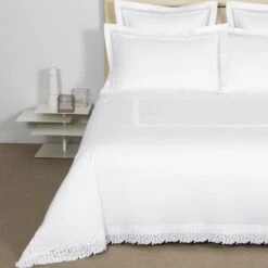 Ornate Medallion Lace Duvet Cover