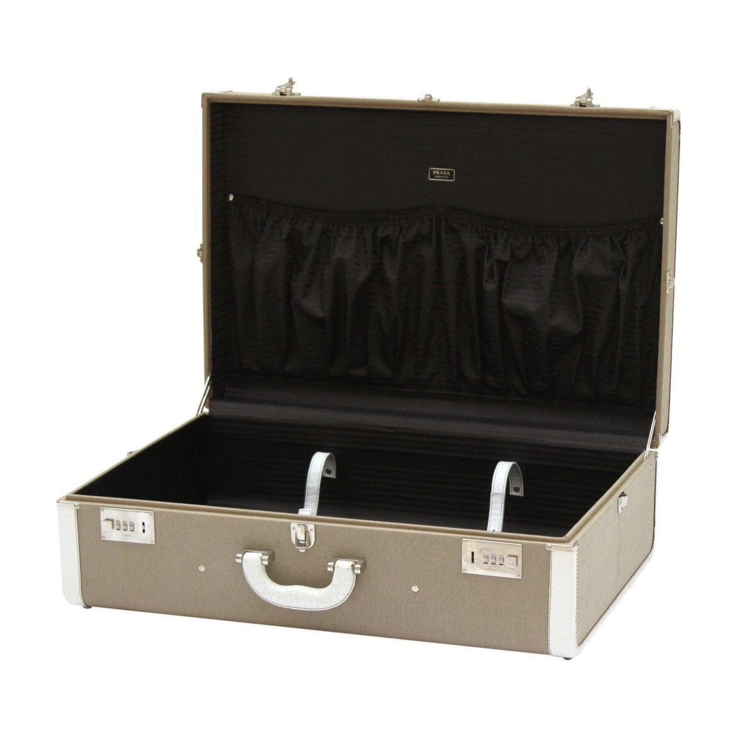 Prada Suitcase With White Crocodile Trim 4 Prada Suitcase With White Crocodile Trim - Image 2