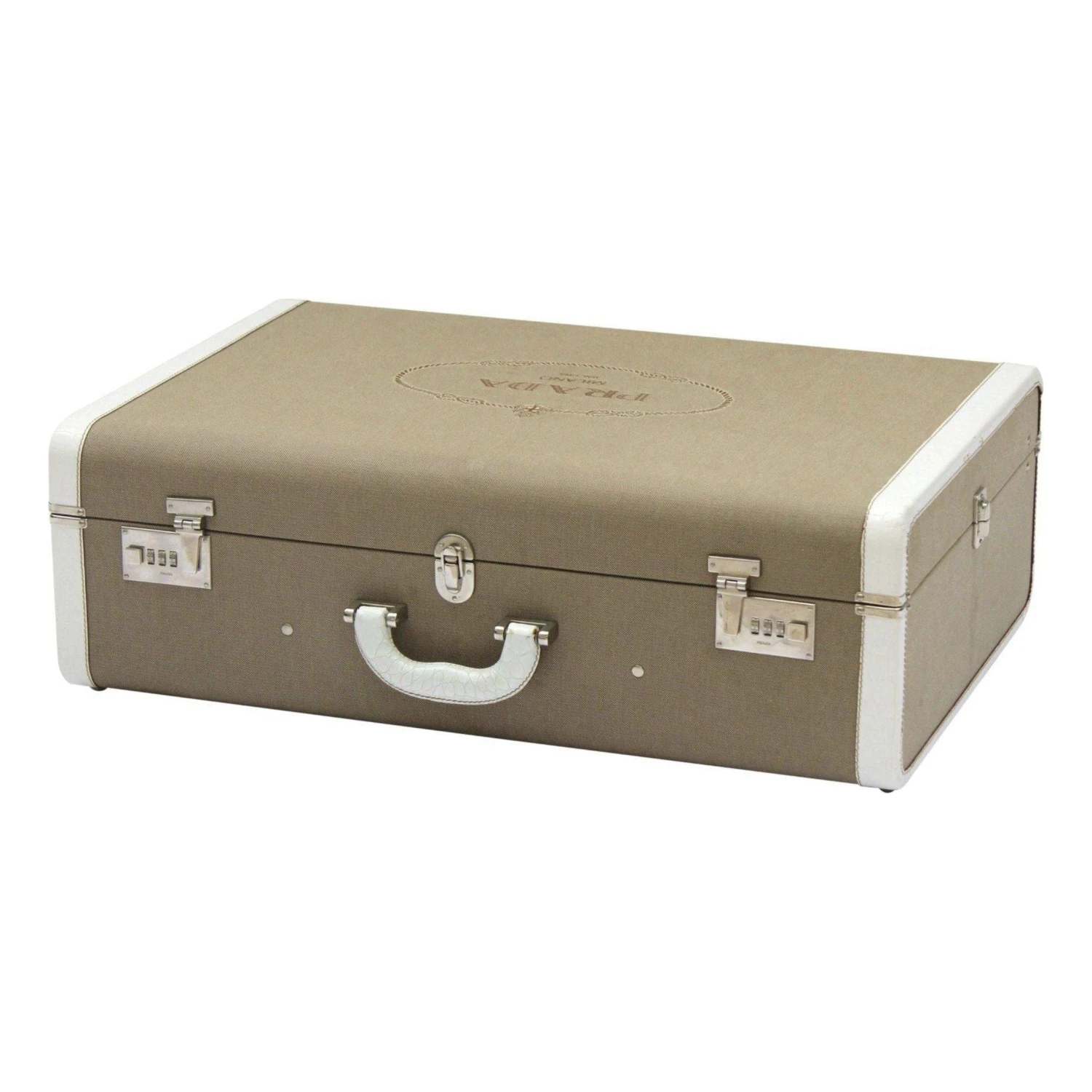 Prada Suitcase With White Crocodile Trim 3 Prada Suitcase With White Crocodile Trim