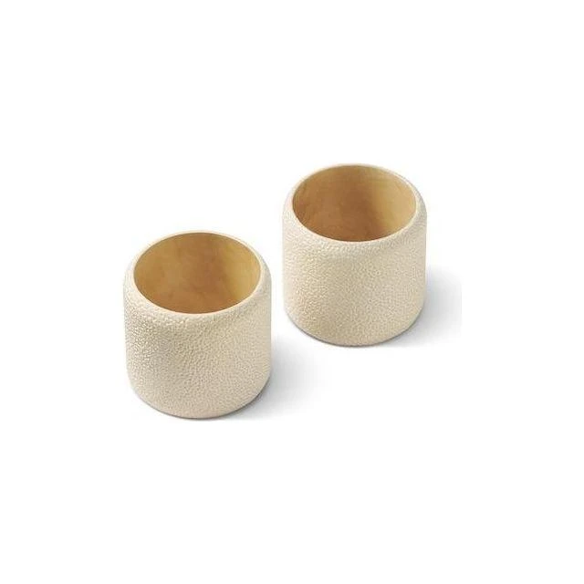 Shagreen Napkin Rings Set Of 2 4 Shagreen Napkin Rings Set Of 2 - Image 2