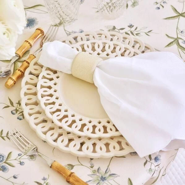 Shagreen Napkin Rings Set Of 2 6 Shagreen Napkin Rings Set Of 2 - Image 4