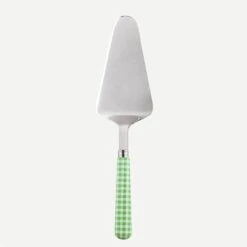 Vichy Gingham Garden Green Tart Slicer